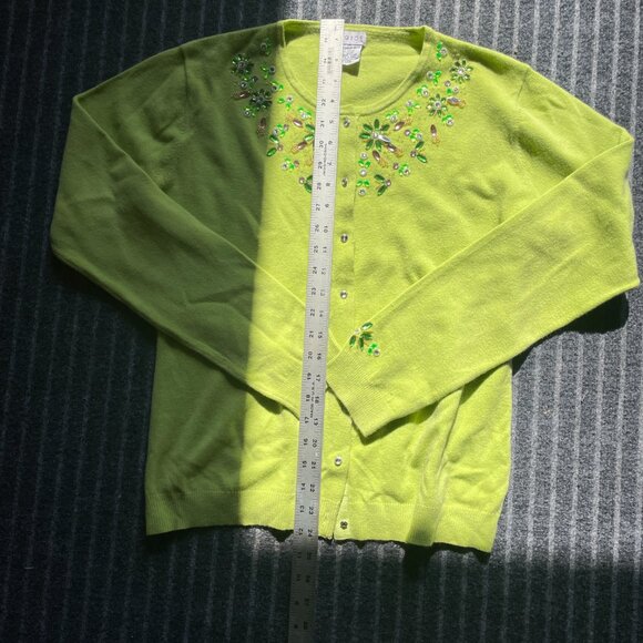 George Cardigan Sweater Embellished Size XL size 16/18 Angora - Picture 9 of 9